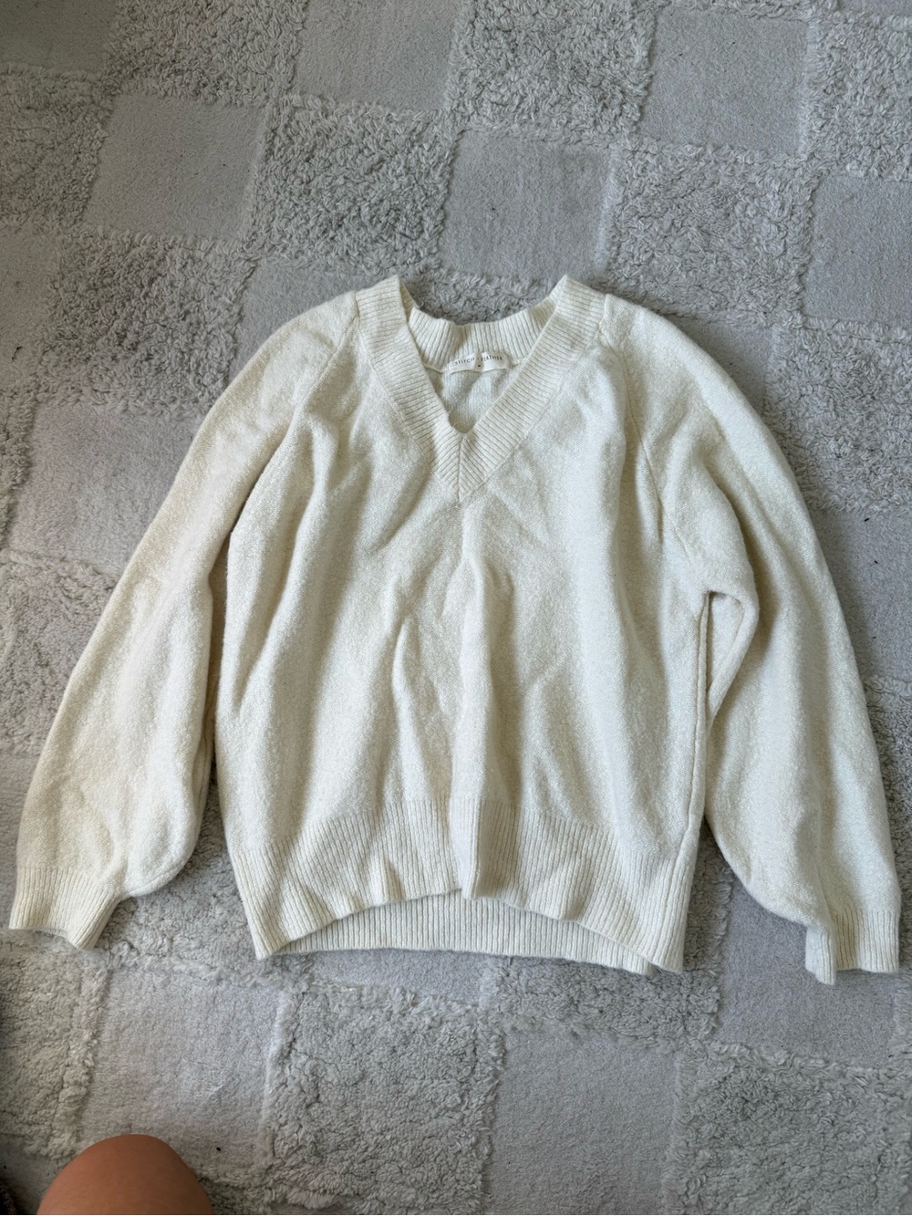 Cozy V-Neck Cream Sweater